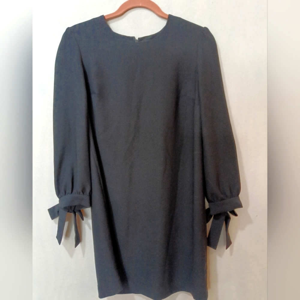 Banana Republic women's tie sleeve shift dress Size 6 Petite Black